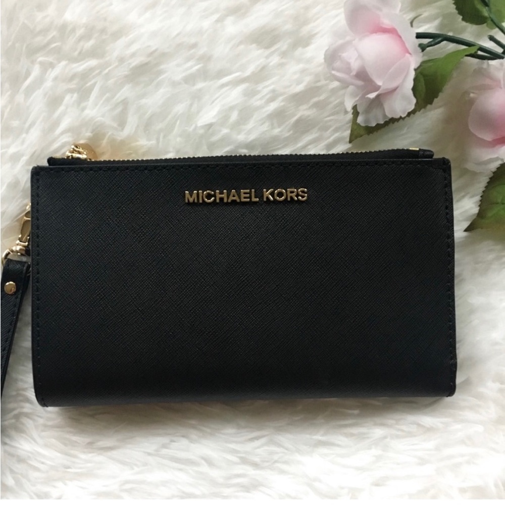 Michael Kors Double Zip Lg Wristlet Wallet